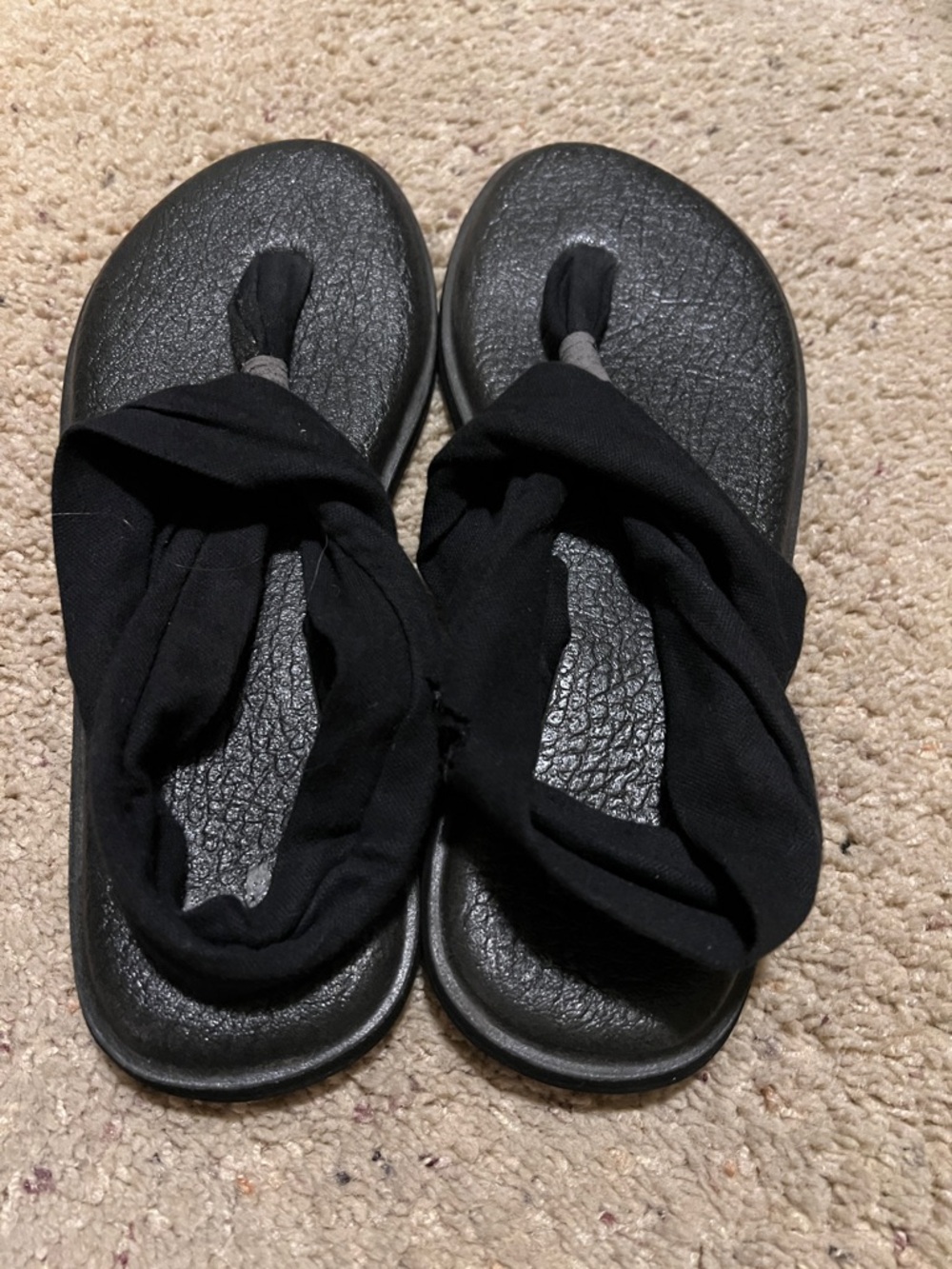 Sanuk Women's Black Yoga Sling Sandals
